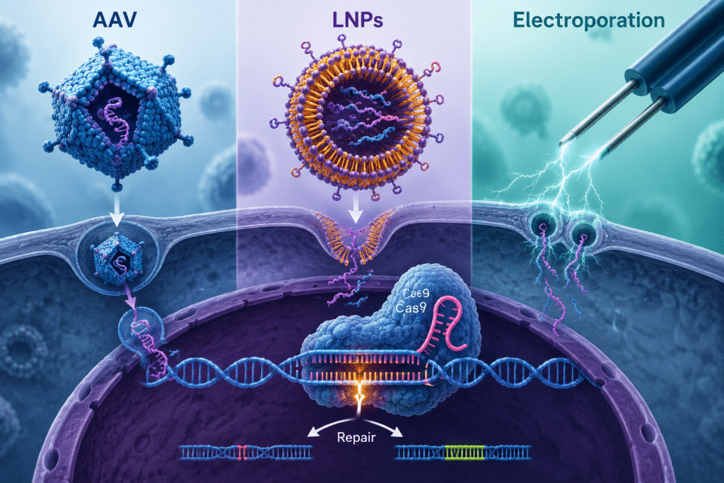CRISPR Delivery Systems: AAV, LNPs, Electroporation Explained